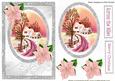 Pretty Pink Poinsettias with Snow Scene