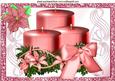Pink Candles in Pink Glitter Frame A4