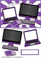 Purple Glitter Laptop and Computer