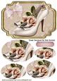 Cream Shoe, Peach Rose Oval Pyramids