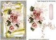 Peach Roses on a Scroll with Bow