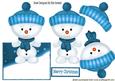 Little Snowman in Turq Bobble Hat Over the Edge Crd