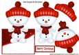 Little Snowman in Red Bobble Hat Over the Edge Crd