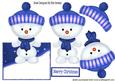 Little Snowman in Blue Bobble Hat Over the Edge Crd