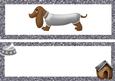 Cute Sausage Dog in White Dl Insert