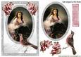 Beautiful Vintage Lady with Bird Topper & Card