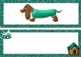 Cute Sausage Dog in Turq Dl Insert