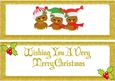 Cute Owls in Christmas Hats Dl Insert