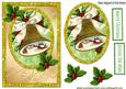 Gold Bell with Snow Scene Topper & Card