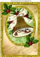Gold Bell with Snow Scene A4