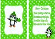 Little Penguin in Green Bobble Hat A5 Insert