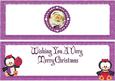 Cute Little Penguins in Pink with Santa Dl Insert