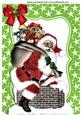 Vintage Santa Climbing Down Chimney A4