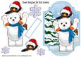 Polar Bear and Penguin in the Snow Bracket Frame