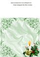 White Candle Holder with Holly 8x8 Insert