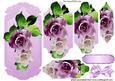 Pretty Pink/purple Roses on a Plaque Bracket Pyramids