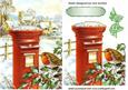 Snow Village with Letterbox & Robin