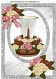 Pretty Roses and Candle with Bow A4