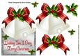 Christmas Bells with Red Bow Over the Edge