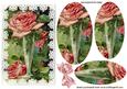 Pretty Pink Rose in Vase with Lace Oval Pyramids