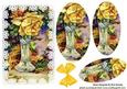 Pretty Yellow Rose in Vase with Lace, Oval Pyramids