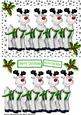 Santas Reindeers with Holly in Star Frame