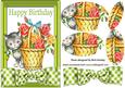 Kitten with Basket of Roses Oval Pyramids