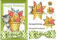 Kitten with Basket of Roses Star Pyramids