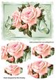 Pretty Pink Roses with Butterflies Bracket Pyramids
