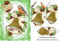 Bell with Snow Scene with Holly & Robin Bracket Pyramds