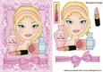 I Love to Wear Makeup, Pretty Girl with Bow