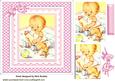 Lovely Baby Girl in Pink Ginham Pyramids 7x7