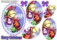 Christmas Bells in Scalloped Frame Oval Pyramids