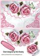 Pretty Pink Roses on Scalloped Envelope