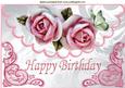 Pretty Pink Roses on Scalloped Envelope A4