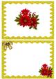 Poinsettias with Gold Bows A5 Insert