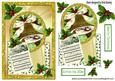 Christmas Carol Sheet & Bell on Scroll with Holly
