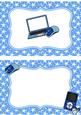 Blue Glitter and Stars Gadgets A5 Insert