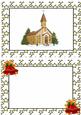 Church in the Snow with Bells in Star Frame A5 Insert