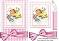 Cute Baby Girl Sleeping, Card & Topper