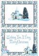 Church in the Snow with Snowman A5 Insert