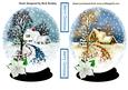 Snow Scene with Cottages in Snowglobes Toppers