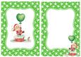 Santa Going Down the Chimney with Balloon A5 Insert