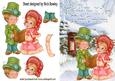 Vintage Couple Carol Singing in the Snow