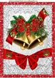 Beautiful Christmas Bells with Red Bow A4