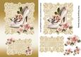 Cream Shoe with Peach Roses Card & Topper