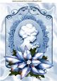 Shades of Blue with Cameo Lady and Blue Poinsettias A4