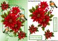 Red Poinsettias with Little Robins