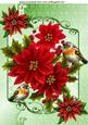 Red Poinsettias with Little Robins A4