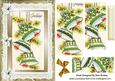 Greeting Green Bells with Lace and Poinsettias Pyramids